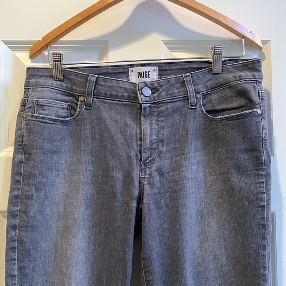 PAIGE grey ankle jeans with zippered ankles - 31